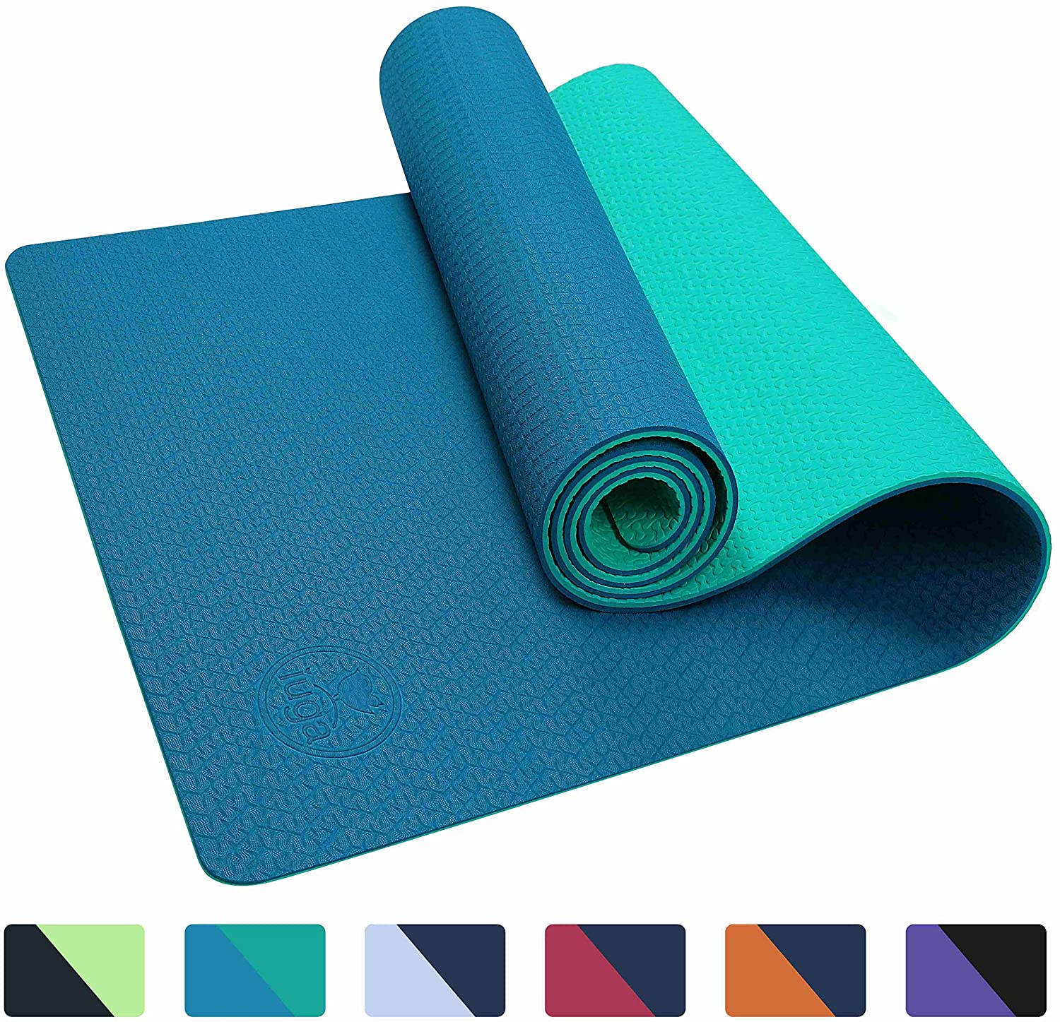 Covacure - Esterilla de yoga antideslizante, ecológica, con correa de  transporte, estera de entrenamiento para yoga, pilates y ejercicios de suelo