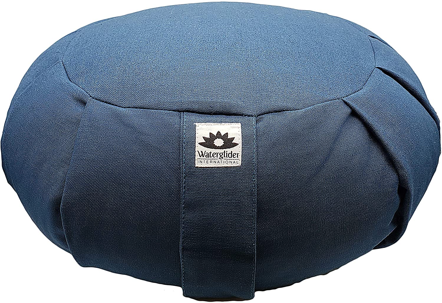 Zafu - Almohada de meditación de yoga con relleno de casco de trigo  sarraceno de EE. UU., algodón certificado
