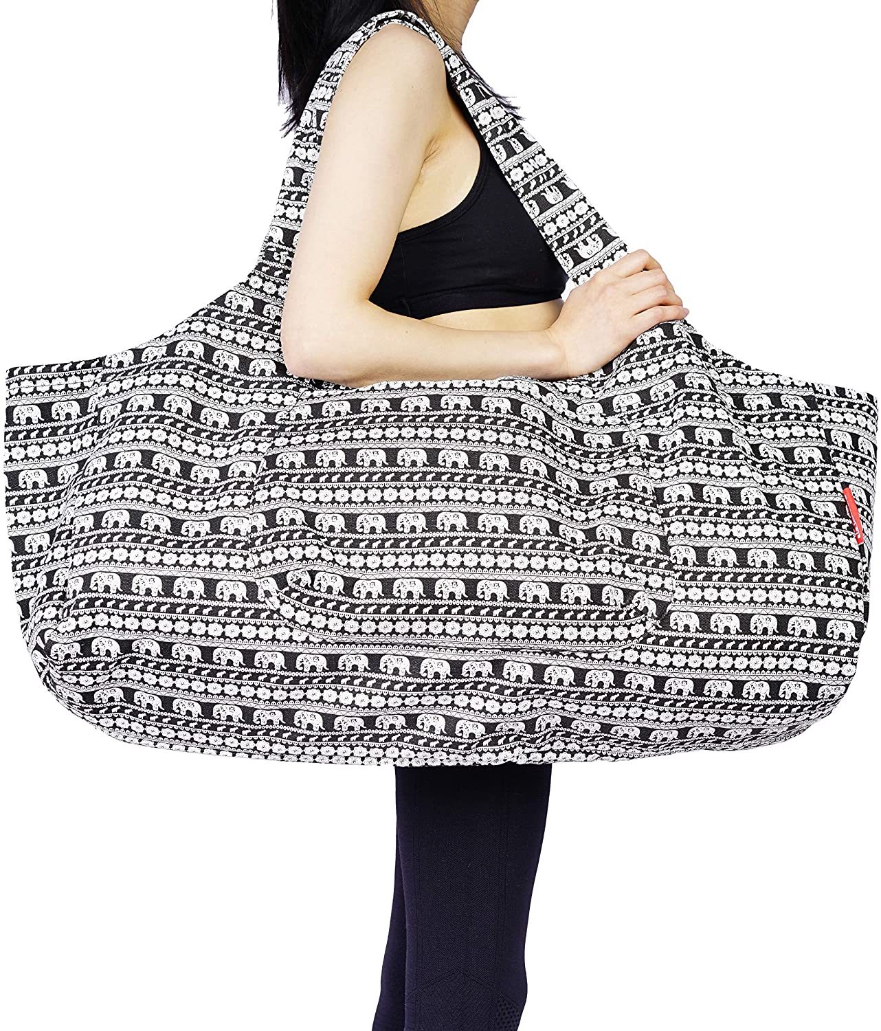 Bolsa de microfibra para esterilla de yoga con bolsa de accesorios  desmontable, lazo para sujetar la alfombra, bolsa grande multiusos para  gimnasio